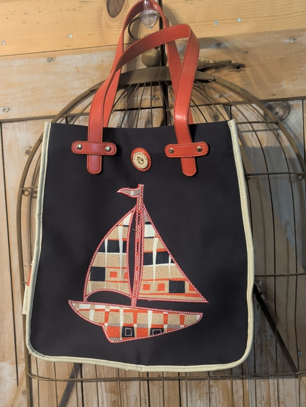 Spartina Sailboat Design Beach Bag.  Excellent
